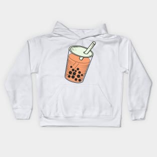 Chocolate Bobba Tea Kids Hoodie